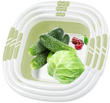 Biniveil Palangana Plegable Para Lavar Platos - Fregadero Multiusos | Palangana Portátil Para Cocina Y Camping Uso Múltiple