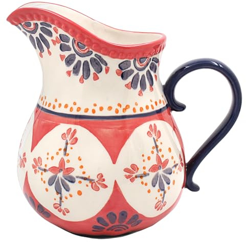 Lesser & Pavey Tuscany Hand Painted Kitchen Use Jug | Artisan Painted Design, Multi-Use Functionality, Comfortable Pouring, Display Piece, Kitchen Essential
