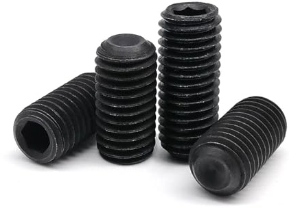 yaoqijie 5/10/50x M1.6 M2 .5 M3 DIN916 Innensechskant-Gewindestifte, schwarz, Stahl 12.9 lasting(4mm,M2 50pcs)