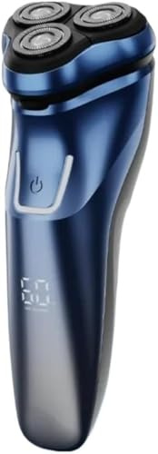 Rasoir électrique pour homme, rasoir à 3 têtes, rasoir rotatif, rasage du visage, humide et sec, étanchéité IPX6, rechargeable, affichage LED, sans fil, lavable, pour homme