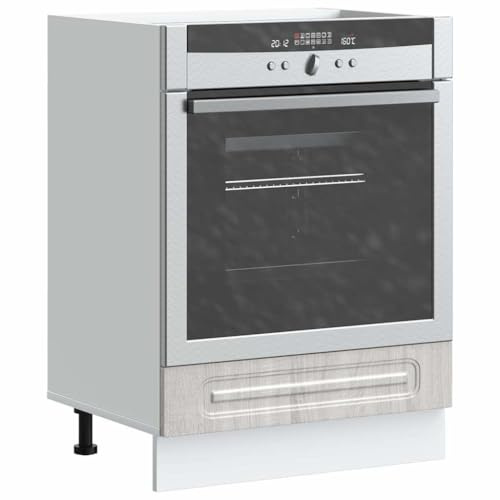 Mimdixy Küchen Schrank, Herdumbauschrank Grau Holzwerkstoff Schrank Küche für Wohnzimmer, Küche, Arbeitszimmer