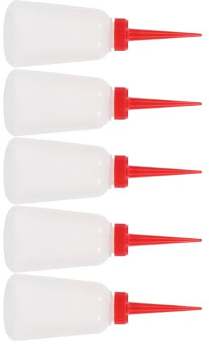 Operitacx Set da 5 Oliatori per Macchina da Cucire e Ricamo, Bottiglie in Plastica da 250ml con Beccuccio Ergonomico, per Progetti di Cucito Fai da Te