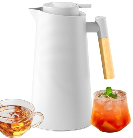 Thermal Carafe - 1000ml Leak-Proof Beverage Jug | Pp Glass Coffee Carafes Thermal Teapot, Insulated Water Pitcher for Home Kitchen Restaurant Camping Travel Versatile Drink Dispenser