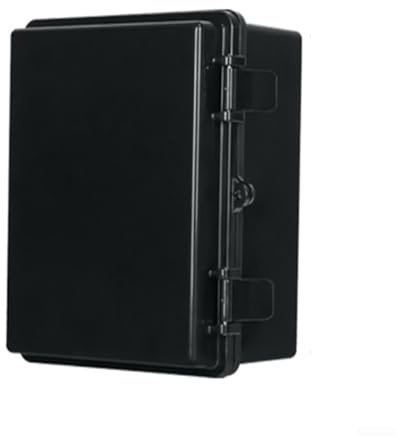 TDCuizent Boîte de jonction étanche IP67 avec couvercle à charnière et boîtier en plastique ABS noir pour protection de câbles électroniques et projets de bricolage (15 x 10 x 7)