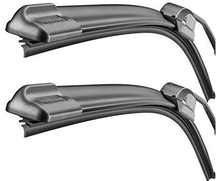 Multi Clip Twin Pack Front Window Windscreen Replacement Wiper Blades PAIR + 32ML Screen Wash