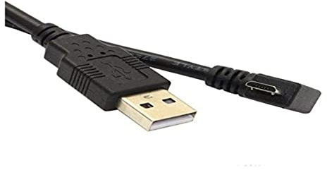 System-S 5m Micro USB Cable Connector 90° Angle Right Angled to USB Type A