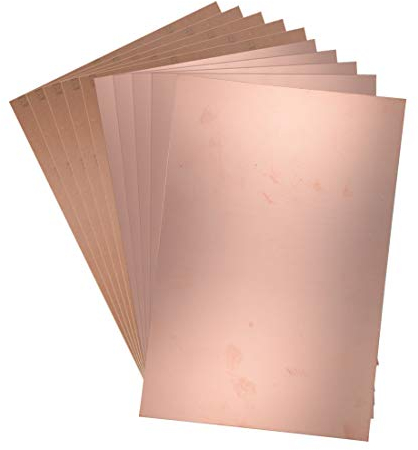 sourcing map 10Stk. Einseitige kupferkaschierte Laminat Leiterplatte FR4 300x200mm 11.81x7.87 Zoll 1.5mm Dicke DIY Prototyp PCB Tafel Namensschild