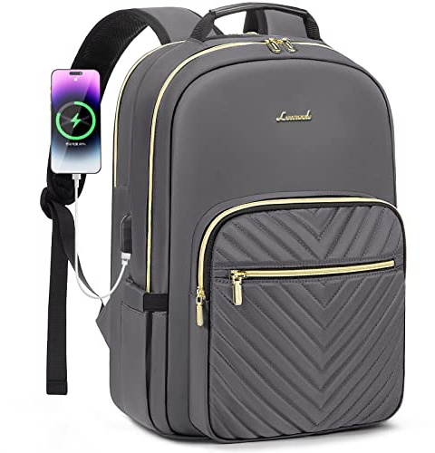 LOVEVOOK Laptop Backpack for Women 15.6 Inch, Womens Backpacks Rucksack | for Work Business Travel School College With USB Port, Lightweight Back Pack Computer