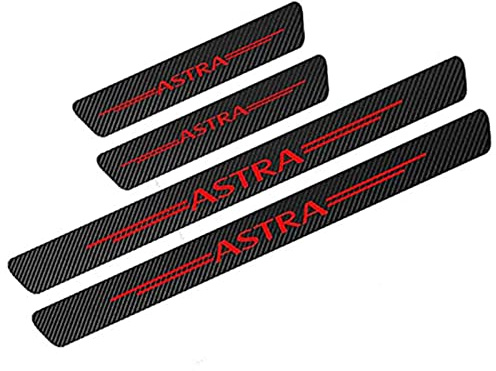 4 Pièces De Voiture Plinthes Barres De Seuil Porte pour Opel OPC Astra J H G K, Protection De Seuil en Fiber De Carbone Kick Plates Threshold Garniture, ExtéRieur Porte Anti-Rayures Bienvenue PéDale