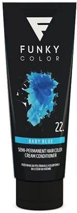 FUNKY COLOR BABY BLUE 22, Semipermanent Haarfärbung, Semipermanent Hair color. (28 Farben)
