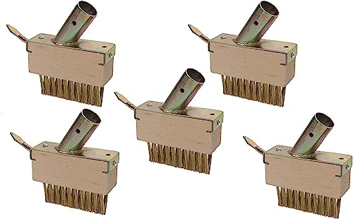 EHOTER 5er Set Unkraut Fugenbürste Metall-Borsten und Schaber gegen Unkraut ohne stiel, Fugenkratzer Fugenbürste Stahlborsten Ersatzbürsten Garten Reinigungsbürsten für Moos Unkraut