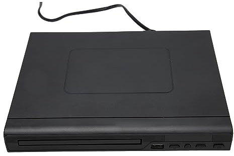 Mini Reproductor de DVD USB Pequeño con Control Remoto y Cable, PAL NTSC USB 2.0 Integrado, HD para Smart TV