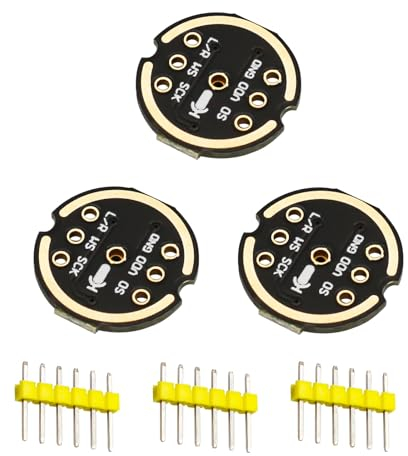 ARCELI 3PCS INMP441 Module Microphone omnidirectionnel, Interface I2S MEMS, Haute précision Basse Puissance Compatible avec ESP32