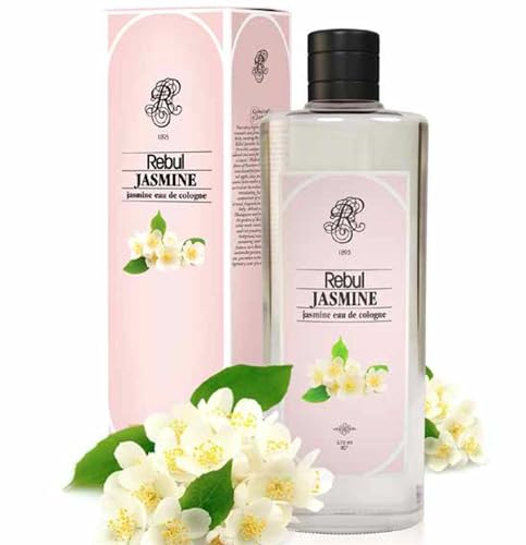 Rebul Jasmine Eau de Cologne | Kölnisch Wasser für Herren Glasflasche 250ml After Shave, Cologne, Rasierwasser für Herren und Damen