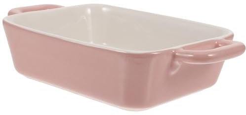 Angoily Plat De Cuisson En Céramique Plat De Cuisson Cocotte Pour Four Avec Poignées Ustensiles De Allant Au Four Pour Lasagnes Rôtis Rose