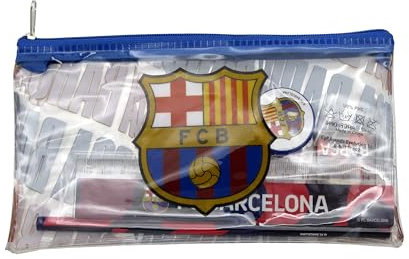 FC Barcelona, väska, skolmaterial, fodral, båt, blå, officiell produkt