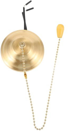 Hemobllo Interrupteur à Tirette Pour Plafonnier Cuivre Accessoire De Remplacement Pour Lampe Éclairage Garage Atelier Salle De Bain Cordon De Tirage or