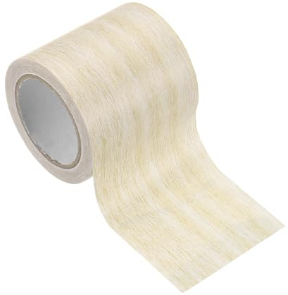 PATIKIL Klebefolie Holzoptik Klebeband 5.7cm x 4.57m Hellgelb Eiche | Selbstklebend, Holzmaserung Klebeband Reparaturband, Für Schrank Tische Stuhl Möbel Böden Bordüre Wand Sockelleisten