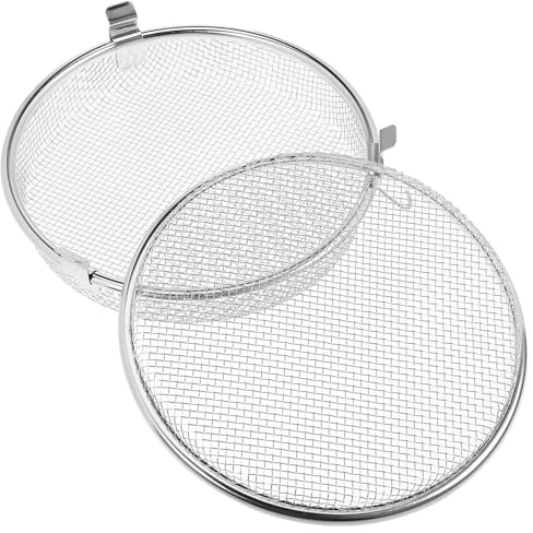 Holibanna Panier Couvert Solide et Délicat en Acier Inoxydable Argenté Lave Vaisselle Panier Rond en Maille Grosse Capacité pour Ustensiles, Fourchettes et Couverts