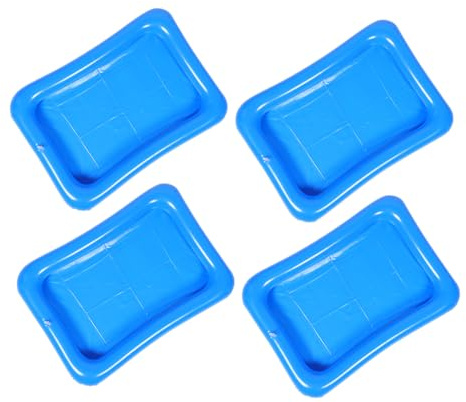 iplusmile 4 Pièces Piscine Gonflable pour Garçon Fille Jouet De Piscine Extérieur Plateau Flottant Repas Bac Sable Plateau Boissons Buffet Jeu Gonflable