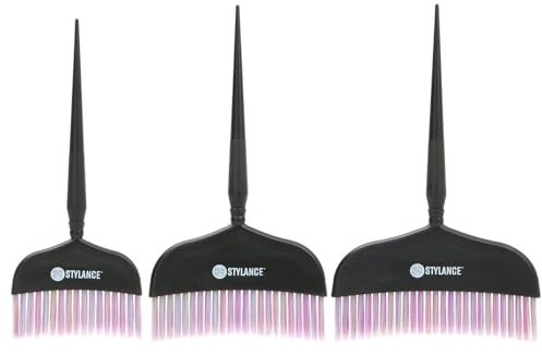 STYLANCE Pinceau Coloration Cheveux - Pinceau teinture Cheveux - Pinceau Cheveux - pour la Coloration des Cheveux Chez le Coiffeur Ou à la Maison (Violet)
