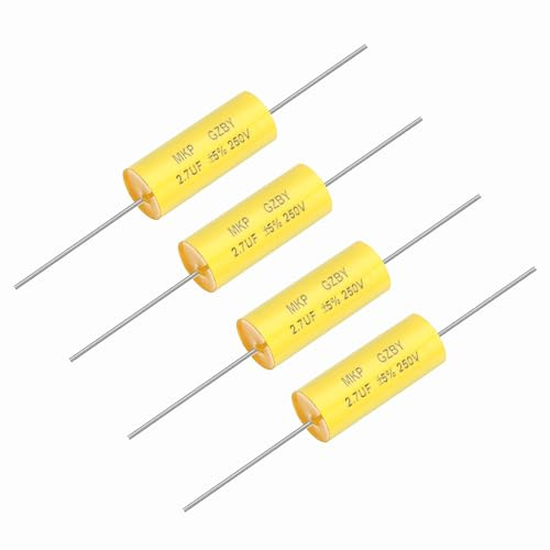 QUARKZMAN 2.7uf Frequenzweichen Kondensator 250V Axial Lautsprecher 4 Stück | Audio Crossover MKP Folien Kondensator