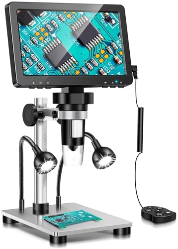 Mikroskop, 7-tums digitalt kikarsikte 1200X zoom 12MP HD elektronisk kameraförstoringsglas for lödning av telefonreparation,Labb- och vetenskapliga produkter