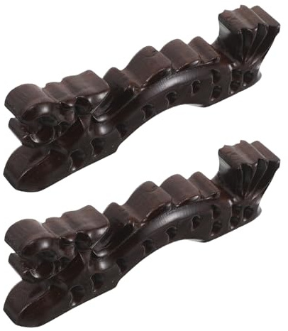 UTHCLO Dragon Shape Chinese Brush Holder 2 pack Wooden Brush Rest Stand for Calligraphy and Painting Desk Paint Holder for Chinese Pen Management Decorative Artist Accessory