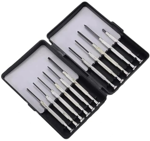 Lahkvor 1 Set Tournevis de Précision 11 en 1 - Mini Tournevis Magnétique Multi-usage - Kit de Réparation Professionnel pour Lunettes, Montres, Téléphones, PC & Électronique - Outils à Main