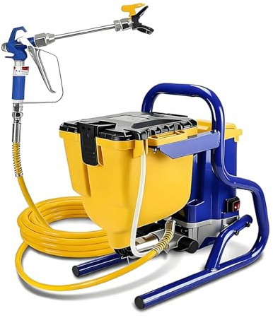 EpyGnom Verniciatore a Spruzzo Professionale, Pistola a Spruzzo Airless per Pittura Domestica, 850w, Rapida, per Dipingere Interni Ed Esterni di Case, Armadi, Mobili e Finiture