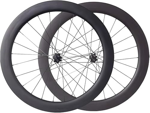 700C Hjulsats för landsvägscykel i kolfiber, 36T frihjul, 38/45/50 mm fälgar, genomgående axel, center-lock nav för skivbromsar, kompatibel med 7/8/9/10/11/12-växlade kassett,50mm