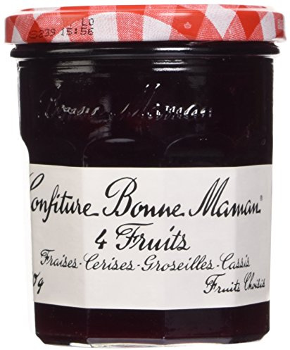 Bonne-Maman Confiture 4 Fruits Cerises Fraises groseilles Framboises le Pot de 370 g - Lot de 3