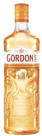 Gordon's Mediterranean Orange | 37.5% vol | 70cl | Distilled Flavoured Gin | Refreshing Zesty Orange Gin | Ideal with Tonic | Pairs the Classic Taste of Gordon's with Oranges