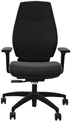 Dauphin Comfort XT 3D ergonomischer, höhenverstellbar, rückenschonender Bürostuhl, 5 Jahre Garantie (schwarz)