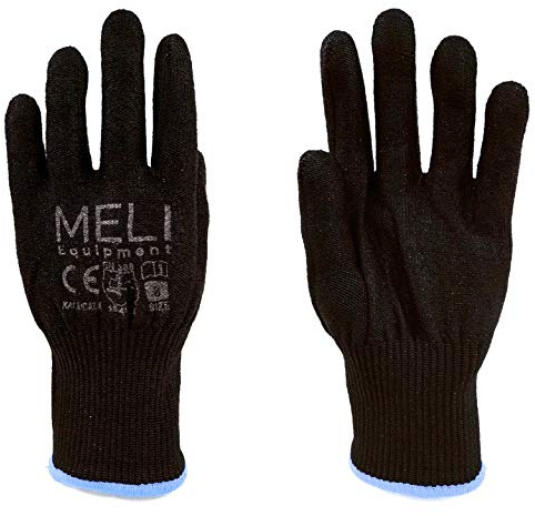 Meli Equipment 5 Paar Arbeitsschutzhandschuhe, Gartenhandschuhe, Schnittschutz-Handschuhe für Arbeit, Garten und Küche, griff- und rutschfest, TÜV-geprüft, in Größen S - XXL (XXL / 11)
