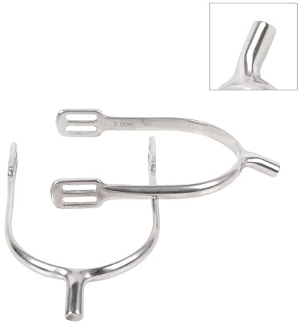 JA Horse Reitsporen Pferde Reiten Sporen aus hochwertiger Edelstahl, langlebig, rostfrei (Damen 15 mm, Stab)