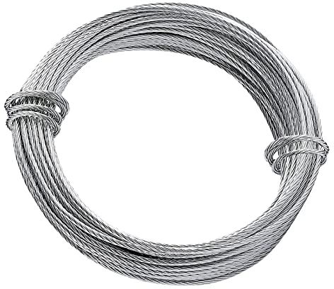 10M Drahtseil 1,5mm Stahlseil Edelstahldraht Fotodrahtseil Edelstahl Draht Seil zum Aufhängen Bilderrahmen Kleidung