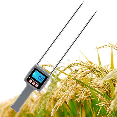 Misuratore di umidità per fieno TK100 Misuratore di umidità in fibra multifunzionale 0-80% Sonda Tester di umidità Analizzatore portatile del contenuto d'acqua per tè Mais Paglia Crusca Farina di s