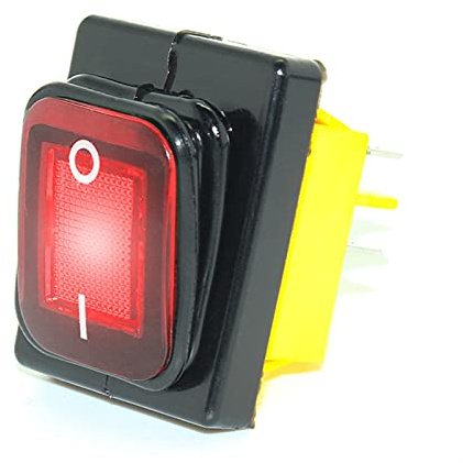 KLVN KCD4 T85 220V 30A Interrupteur à Bascule de LED imperméable de LED IP68 Rouge Bleu Rouge (Color : Red, Size : 220v)