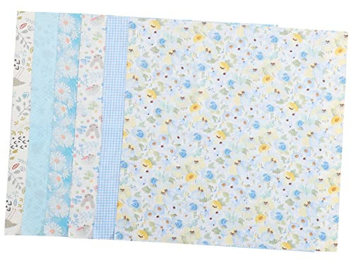 STOBOK 6 Blätter Bedruckter Twill-Stoff Bastelstoff Bastelzubehör aus Stoff Denim-Reparaturflicken DIY liefert Baumwollfabrik baumwollstoffe selber Machen Handbuch der Stoff Baumwolle