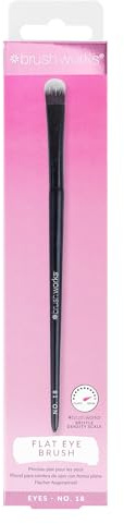Brushworks No.18 Flat Eye Brush – Ultra-Dense Eyeshadow Brush for Packing Colour, Cream & Powder Shadows, Vegan & Cruelty-Free