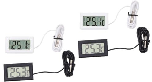 KITANDOVE 4 Stück Thermometer Minikühlschrank schwarz Kühlschrank für Kühlschrank temperaturüberwachung kühlschrank kühlschranktermomether kühlschrank therometer Temperaturanzeige Plastik