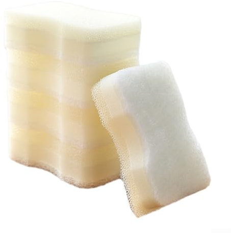 Dirt Remover 5 PCS Black Dish Sponge Scouring Pad, Long Lasting and Reusable (5pcs White)
