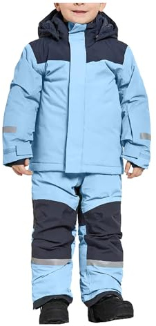 Combinaison de Ski Enfant à Capuche Chaud Garçon Combinaisons de Neige Imperméables et Coupe-Vent Vêtements de Ski pour Garçon Tenue de Ski Imperméable à la Neige Vetement Ski Pas Cher