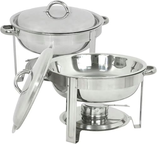 JKJZSALJ Buffet-Set für Rechaud Buffet Set Rechaud Buffet aus Edelstahl 2 Sets Rechaud aus Edelstahl für Restauratio