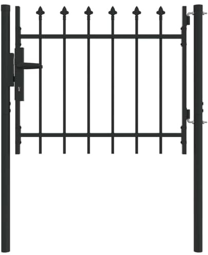 vidaXL Cancello per recinzione Grigio 100 x 75 cm