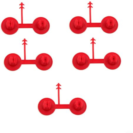 Ugelli in schiuma poliuretanica riutilizzabili, per isolamento da soffitto e pareti, immagine a spruzzo liscia, compatibile con la maggior parte delle pistole in schiuma, rosso, 5,5 × 2 cm (5 pezzi)
