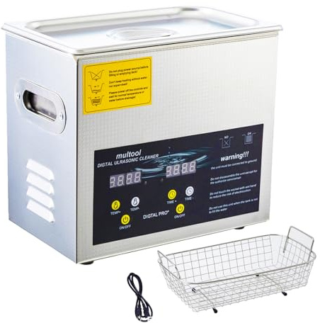 6.5L Digital Ultrasonic Cleaner, Ultrasonic Vinyl Record Cleaning Machine, 0~30 Min Timing, for Objects, Including Jewelry, Glasses Lab Tool
