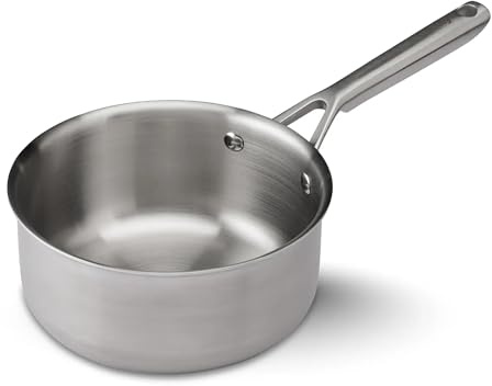 CASTEY - Cazo de Inducción de Trimetal Malmö, 18 cm, Color Plata, de Acero Inoxidable, Resistente a las Altas Temperaturas, Distribuye el Calor de Forma Homogénea