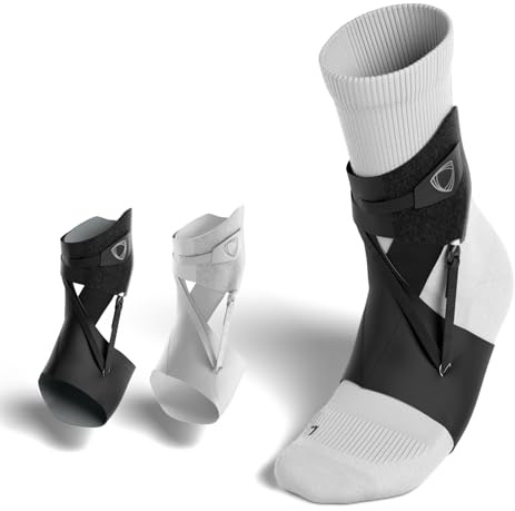 BETTERGUARDS Lite Sprunggelenkbandage – Leichte Sportbandage für Damen & Herren | Stabilisierung für Komfort & Beweglichkeit | Atmungsaktiv & ohne Kompression (Schwarz, L, Rechts)